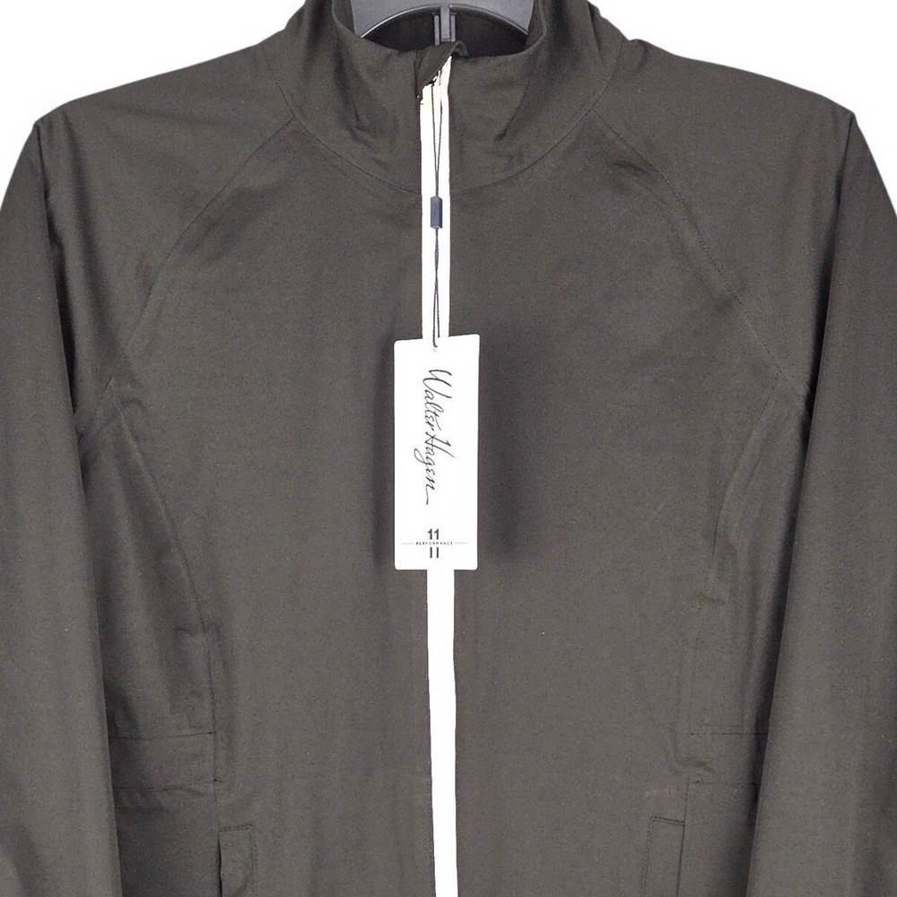 Walter‎ Hagen Womens Small Rain Jacket Black Full Zip Waterproof Golf Coat New